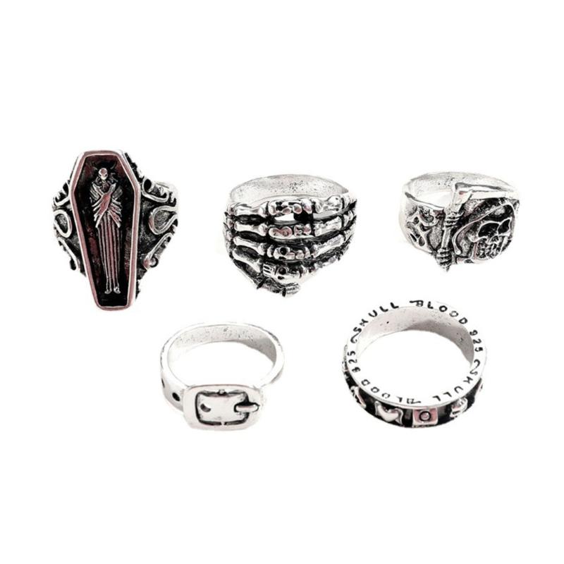 5Pcs Punk Rings Kit Belt Buckle Finger Ring Stackable Rings Trend Jewelry Set Birthday Party Gift Unisex for Women Men 1
5Pcs Punk Rings Kit Belt Buckle Finger Ring Stackable Rings Trend Jewelry Set Birthday Party Gift Unisex for Women Men 1