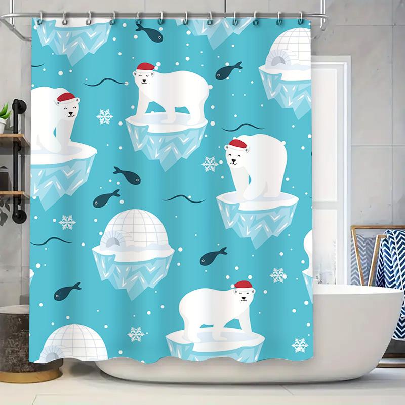 Christmas Edition Shower Curtain Blue Polar Bears Icebergs Pattern, Cute Bath Decoration For Christmas Gift Ideas Free Shipping W60H190(CM)-1 Pcs
Christmas Edition Shower Curtain Blue Polar Bears Icebergs Pattern, Cute Bath Decoration For Christmas Gift Ideas Free Shipping W60H190(CM)-1 Pcs
