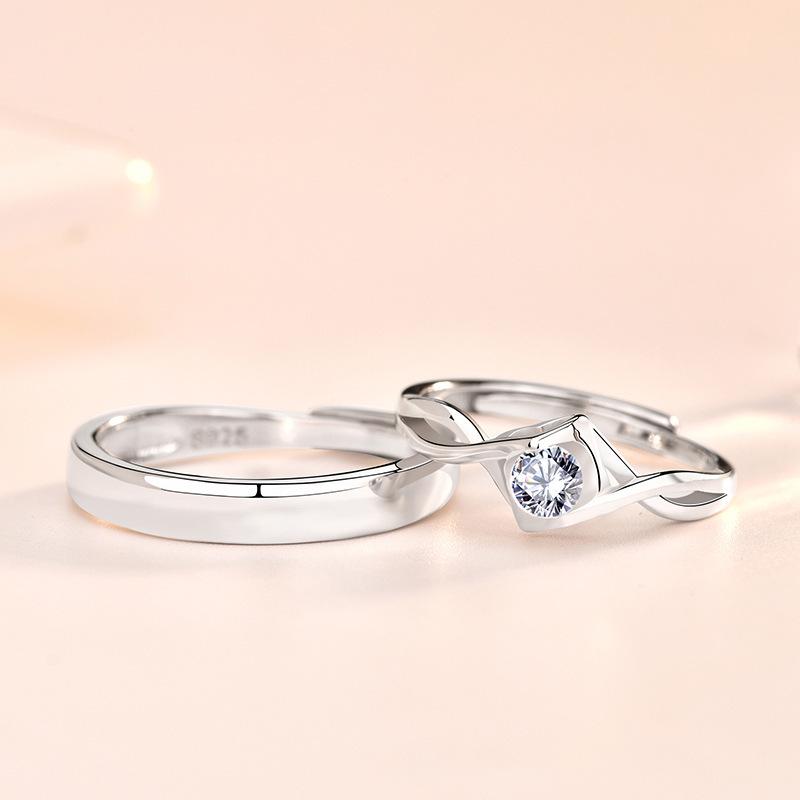 Li Ming Korean Style S925 Sterling Silver Couple Rings - Engraved Men s and Women s Plain Band Adjustable Open
Li Ming Korean Style S925 Sterling Silver Couple Rings - Engraved Men s and Women s Plain Band Adjustable Open