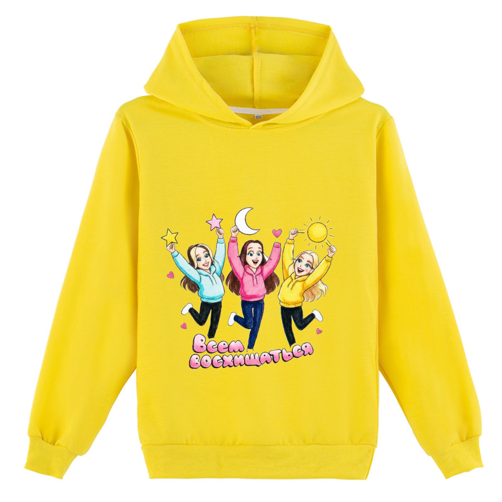 Kids Hooded Sweatshirt for Girls, Cute 3 Girls Star Moon Sun Print Hoodie, Casual Long Sleeve Top for Children 100cm жовтий
Kids Hooded Sweatshirt for Girls, Cute 3 Girls Star Moon Sun Print Hoodie, Casual Long Sleeve Top for Children 100cm жовтий