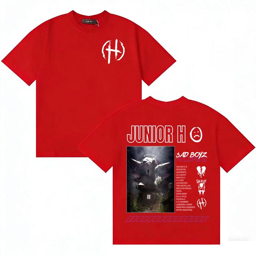 Rapper Junior H Album Cover Mi Corazon Ya No Siente High Quality Tshirt Unisex Women Summer Short Sleeve Double Sided Oversized Tee S
Rapper Junior H Album Cover Mi Corazon Ya No Siente High Quality Tshirt Unisex Women Summer Short Sleeve Double Sided Oversized Tee S