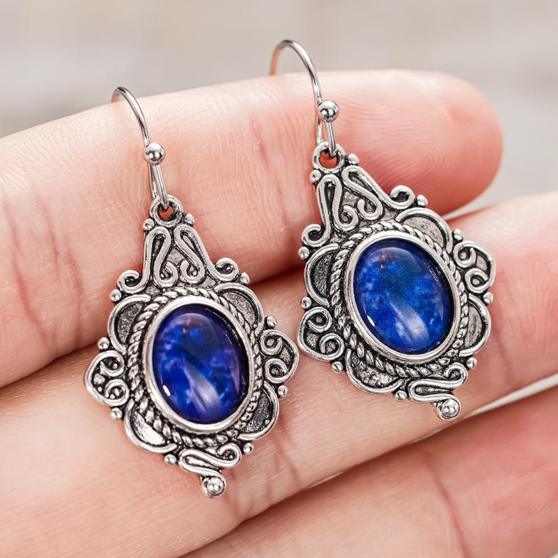 Huitan Vintage Boho Style Blue Dangle Earrings for Women Anti Copper Color Ethnic Daily Drop Earrings Party Elegant Lady Zircon
Huitan Vintage Boho Style Blue Dangle Earrings for Women Anti Copper Color Ethnic Daily Drop Earrings Party Elegant Lady Zircon
