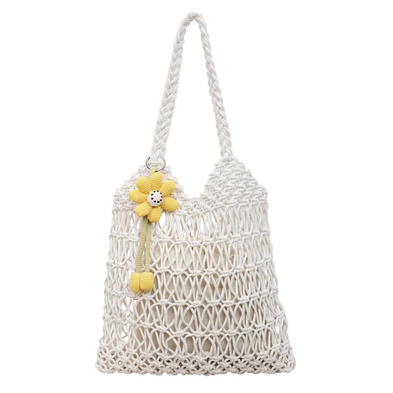 Fashionable Bohemian Knitted Women s Shoulder Bag Hollow out Design Country Style Floral Pendant Small Fresh Style Backpack бежевый
Fashionable Bohemian Knitted Women s Shoulder Bag Hollow out Design Country Style Floral Pendant Small Fresh Style Backpack бежевый