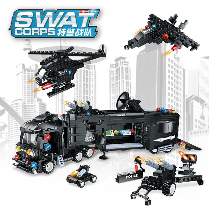 Building Block Small Particle Aircraft 8 In 1 Swat Team Six-Year-Old Boy Toy 37.7*19*13cm
Building Block Small Particle Aircraft 8 In 1 Swat Team Six-Year-Old Boy Toy 37.7*19*13cm