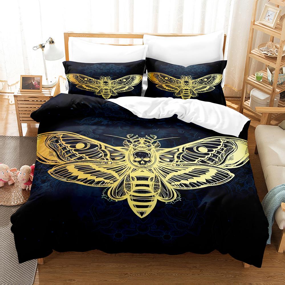 Skull Moth Bedding Set Single Double Size Cool Home Decor For Boys Adults Fashion Soft Bed Linen Gothic Wind Duvet Cover Set cot size70x133cm2pc
Skull Moth Bedding Set Single Double Size Cool Home Decor For Boys Adults Fashion Soft Bed Linen Gothic Wind Duvet Cover Set cot size70x133cm2pc