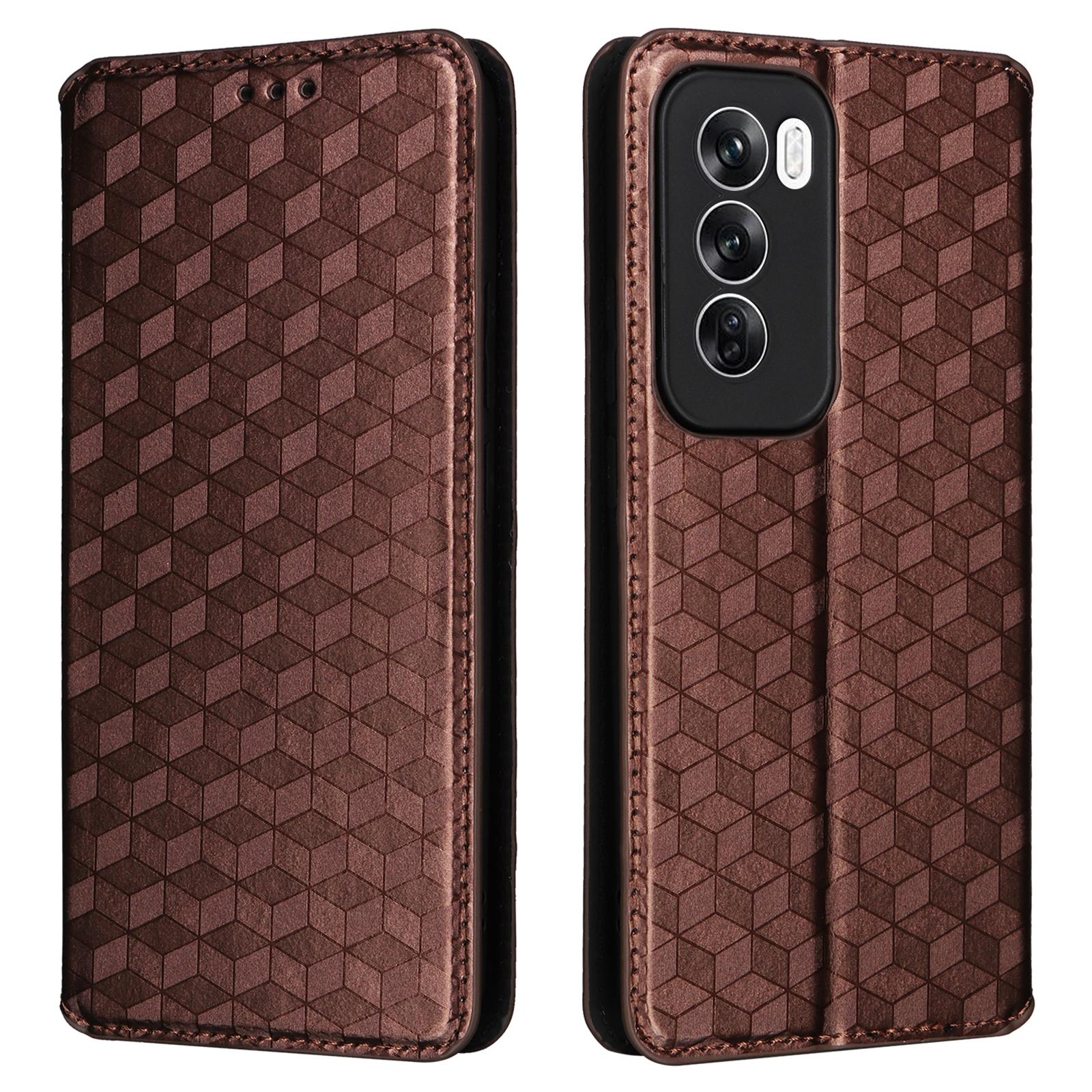 Для Oppo Reno12 5G (Глобальний) Чохол Ромб Шкіряний Чохол для Телефону Підставка Магнітна Застібка Brown
Для Oppo Reno12 5G (Глобальний) Чохол Ромб Шкіряний Чохол для Телефону Підставка Магнітна Застібка Brown
