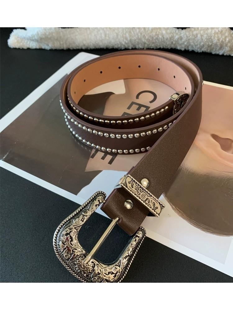Style Punk Girl Leather Belt With Metal Pin Buckle For Casual Fashion коричневий
Style Punk Girl Leather Belt With Metal Pin Buckle For Casual Fashion коричневий