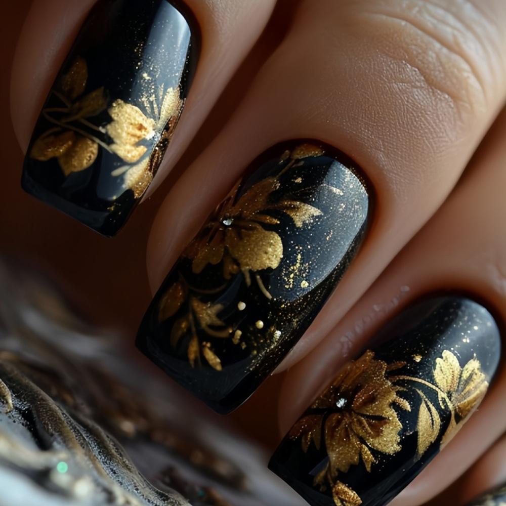 24 шт. Простые темно-средние квадратные накладные ногти с золотой фольгой и узором бабочки, французские накладные ногти для женщин, носимые накладные типсы
24 шт. Простые темно-средние квадратные накладные ногти с золотой фольгой и узором бабочки, французские накладные ногти для женщин, носимые накладные типсы