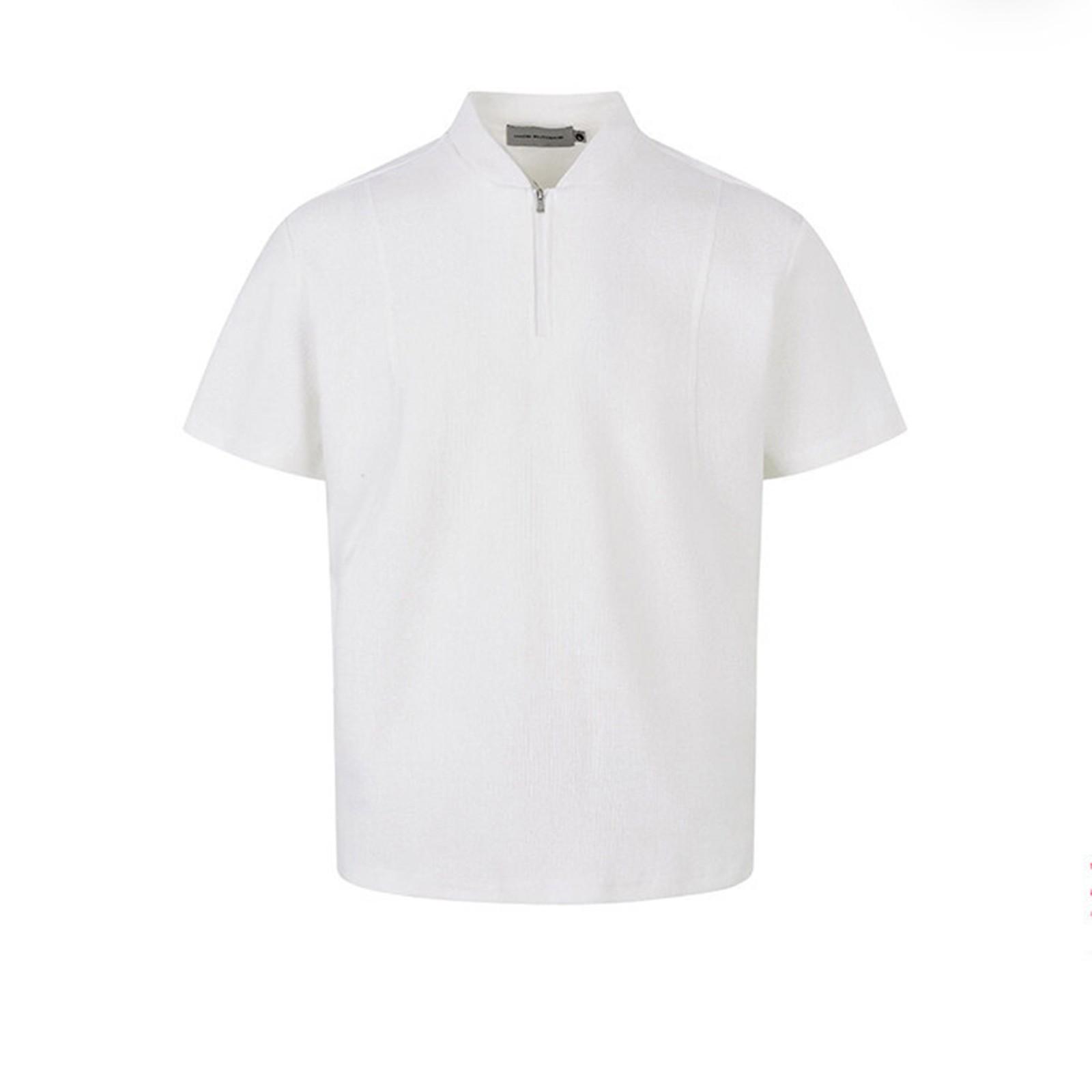 Мужская летняя свободная футболка с коротким рукавом, большой размер, застежка-молния, V-образный вырез, мужская футболка XXXL белый
Мужская летняя свободная футболка с коротким рукавом, большой размер, застежка-молния, V-образный вырез, мужская футболка XXXL белый