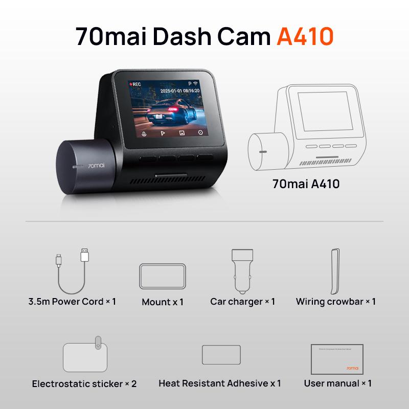 70mai Dash Cam A410 Front 1440P Rear 1080P Car DVR Upgraded Ver. of 70mai A400 Car Recorder 24H Parking Mode Support Max 256GB No TF Card
70mai Dash Cam A410 Front 1440P Rear 1080P Car DVR Upgraded Ver. of 70mai A400 Car Recorder 24H Parking Mode Support Max 256GB No TF Card