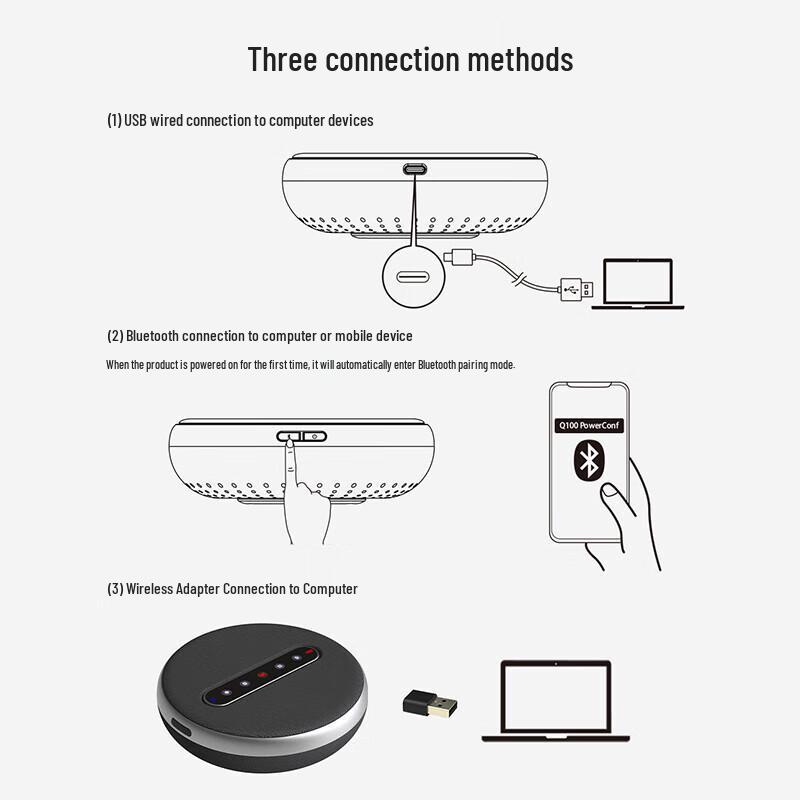 Hongsidao Wireless Bluetooth Conference Speakerphone (CN version)
Hongsidao Wireless Bluetooth Conference Speakerphone (CN version)