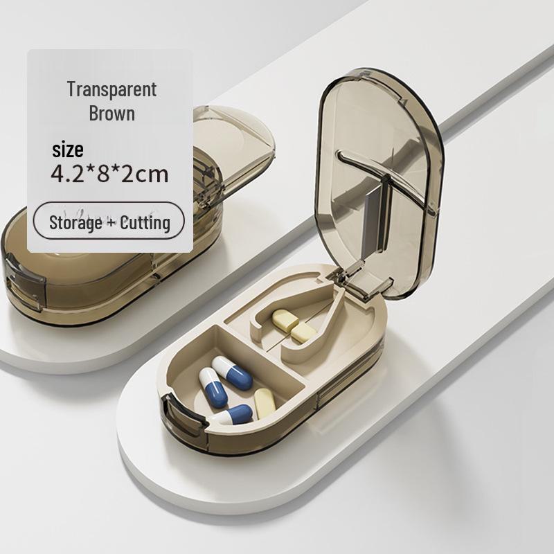 Портативна японська таблеткорізка та міні-бокс для зберігання прозорий/коричневий
Портативна японська таблеткорізка та міні-бокс для зберігання прозорий/коричневий