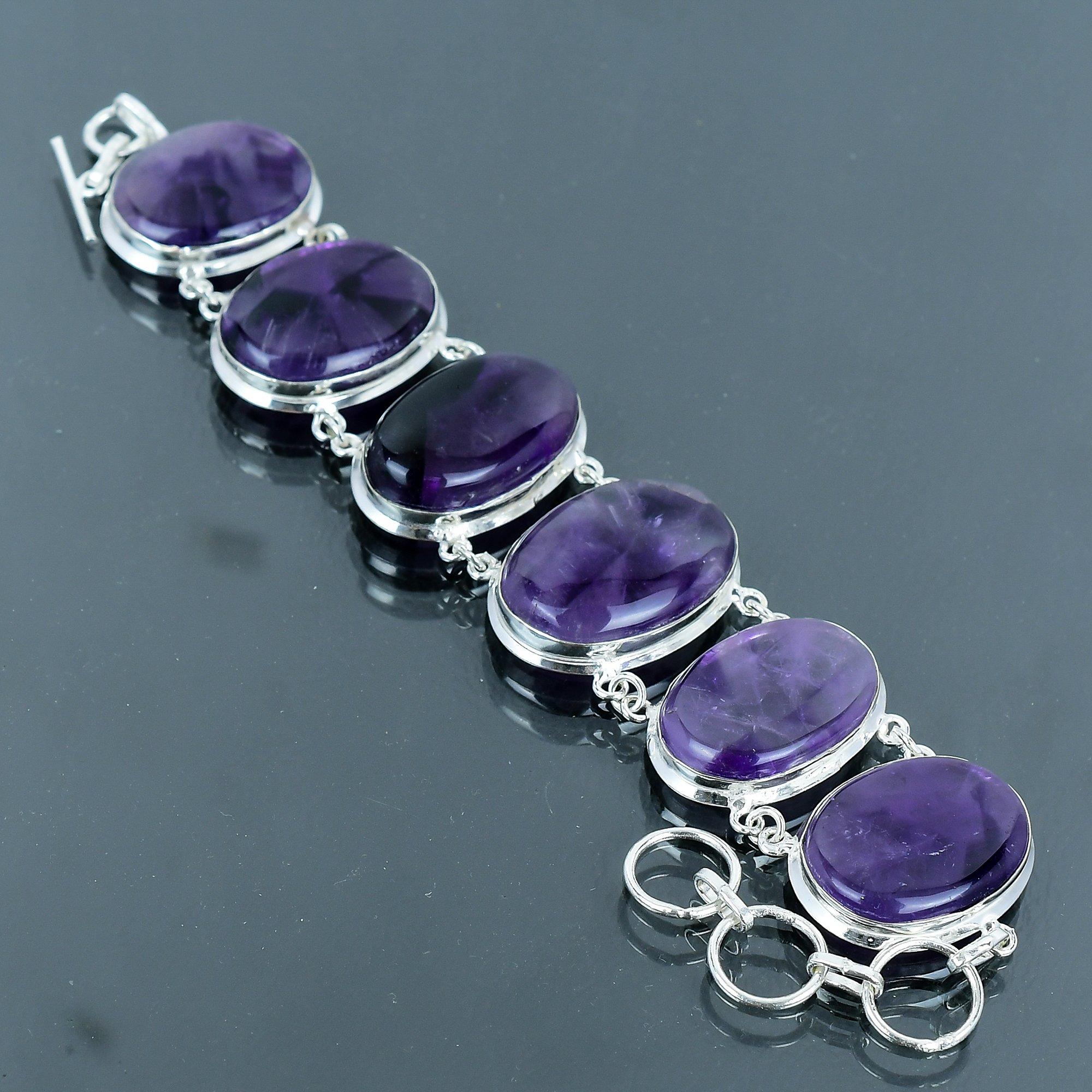 Браслет-подвеска из стерлингового серебра 925 пробы с аметистом, 7–8 дюймов
Браслет-подвеска из стерлингового серебра 925 пробы с аметистом, 7–8 дюймов