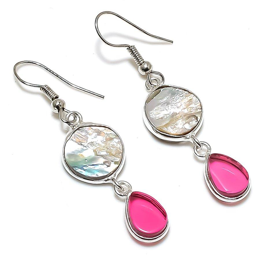 Серьги из натурального морского ушка и розового рубиллита из стерлингового серебра 925 пробы, 1,97 дюйма, D7O28
Серьги из натурального морского ушка и розового рубиллита из стерлингового серебра 925 пробы, 1,97 дюйма, D7O28