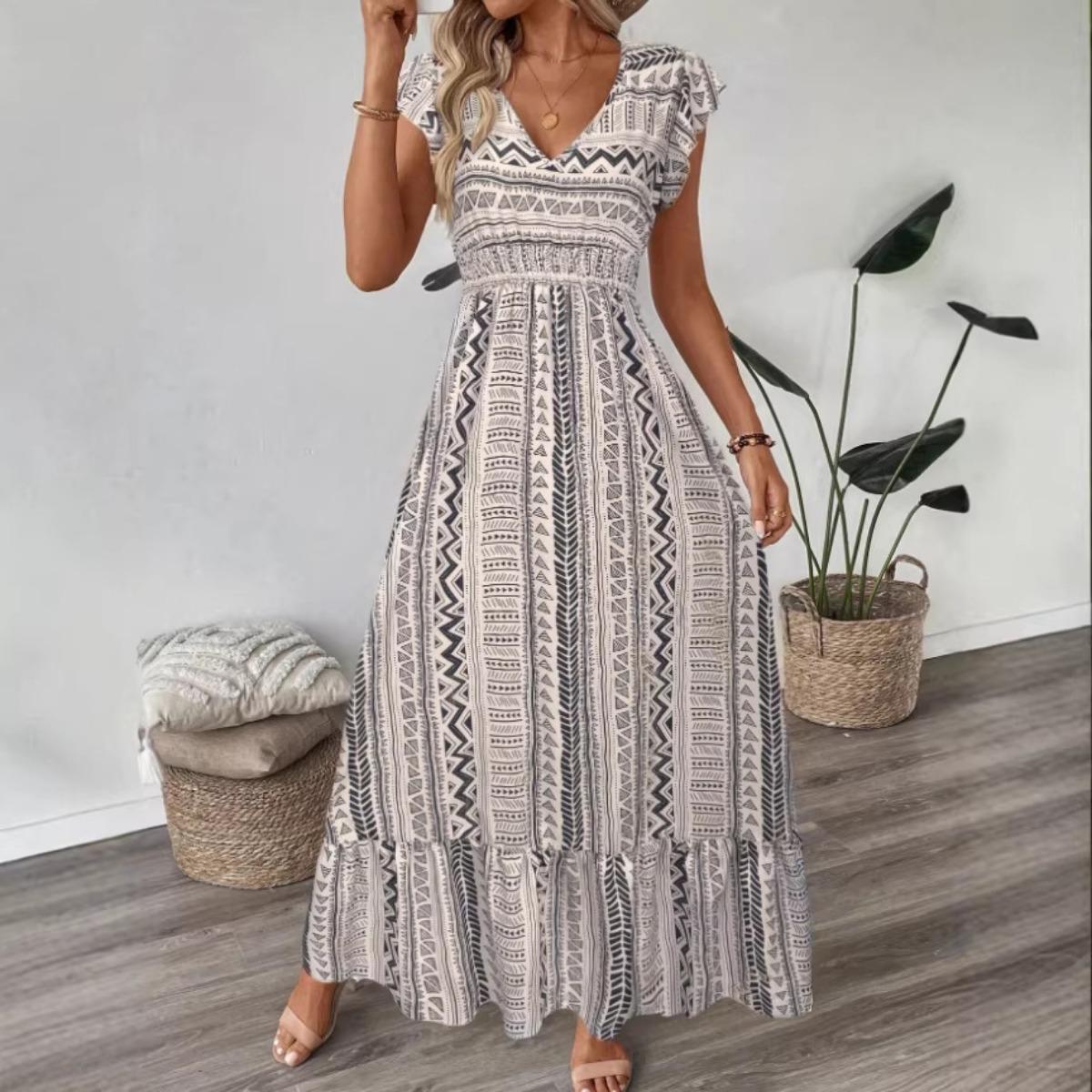 New Summer Crossborder Women s Long Dress Boho Vintage Satin Print Beach Vacation Maxi Dress XL абрикосовий
New Summer Crossborder Women s Long Dress Boho Vintage Satin Print Beach Vacation Maxi Dress XL абрикосовий