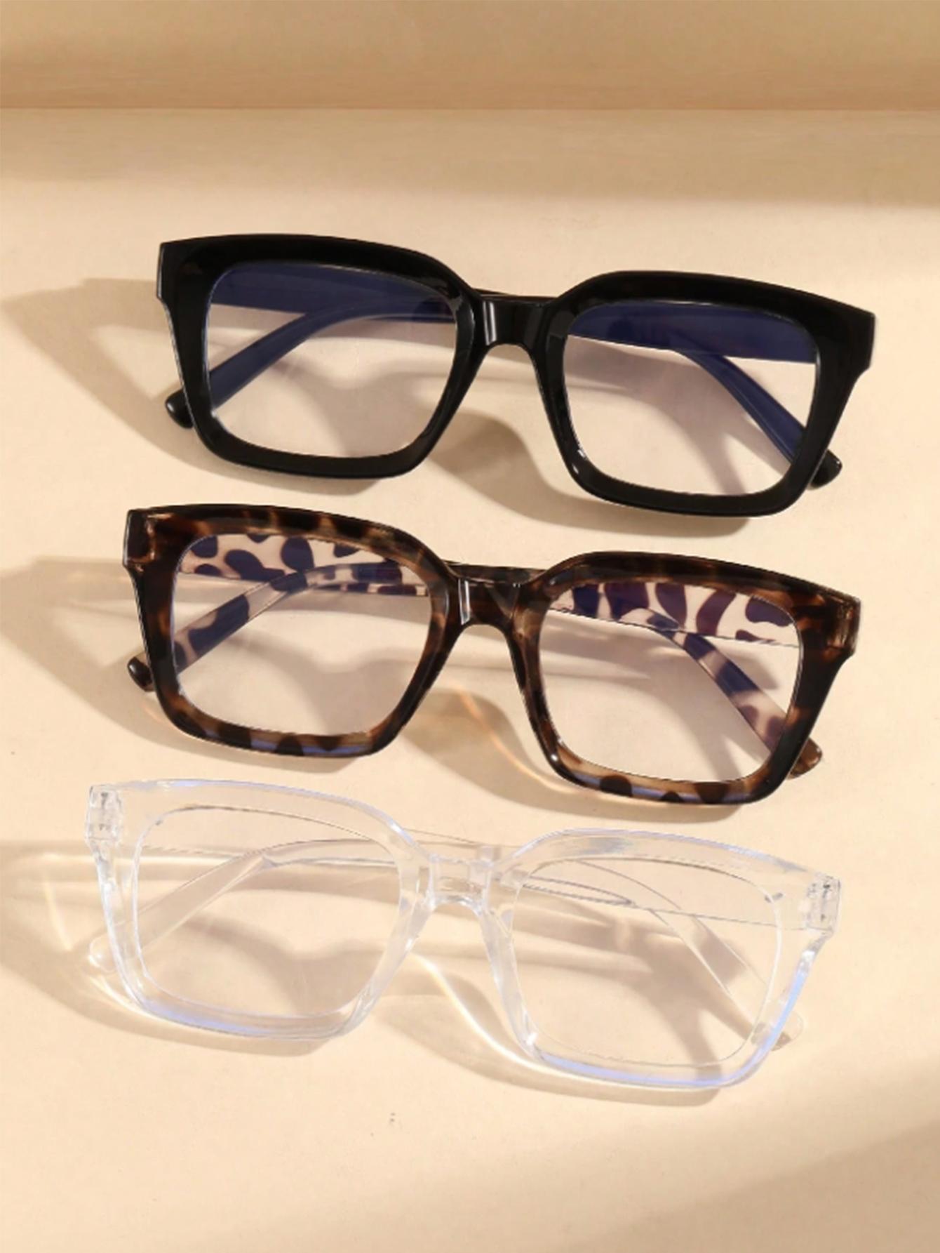 3Pcs Multi-Color Rectangular Frame Glasses Set Fashion Accessories/Transparent Lenses Suitable for Daily Wear
3Pcs Multi-Color Rectangular Frame Glasses Set Fashion Accessories/Transparent Lenses Suitable for Daily Wear