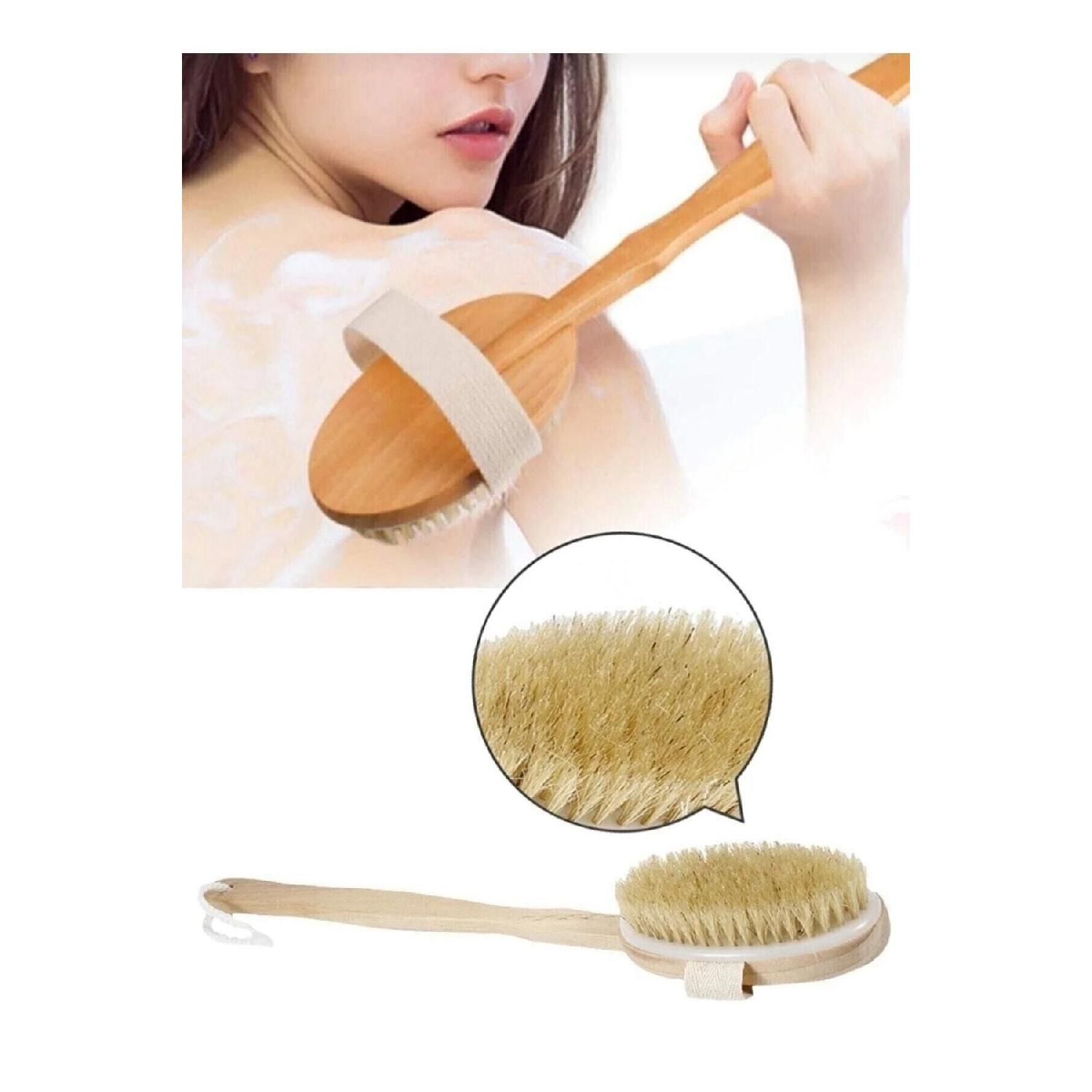 Natural Horsehair Bath Back Scrub With Long Detachable Handle Soft Brush Natural Scrub With Wooden Handle
Natural Horsehair Bath Back Scrub With Long Detachable Handle Soft Brush Natural Scrub With Wooden Handle