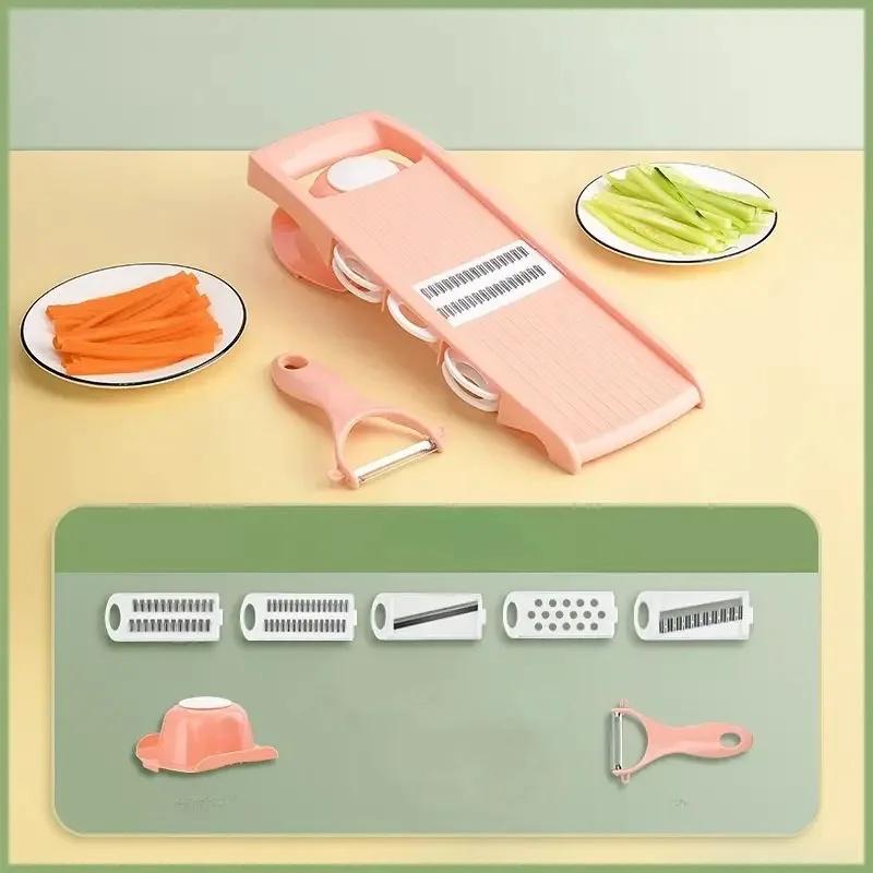 Stainless Steel Vegetable Grater, Potato Shreds Magic Tool, Household Board Slicer, Multi-functional Slicer for Restaurants рожевий
Stainless Steel Vegetable Grater, Potato Shreds Magic Tool, Household Board Slicer, Multi-functional Slicer for Restaurants рожевий