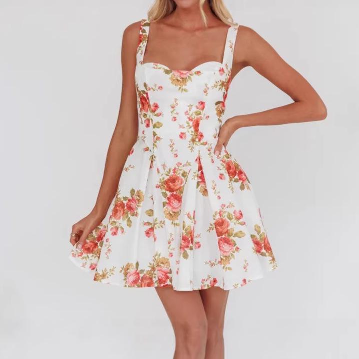2026 Summer Hot Style Women s Rose Print Spicy Girl Square Neck Padded A-line Wide Hem Dress S
2026 Summer Hot Style Women s Rose Print Spicy Girl Square Neck Padded A-line Wide Hem Dress S