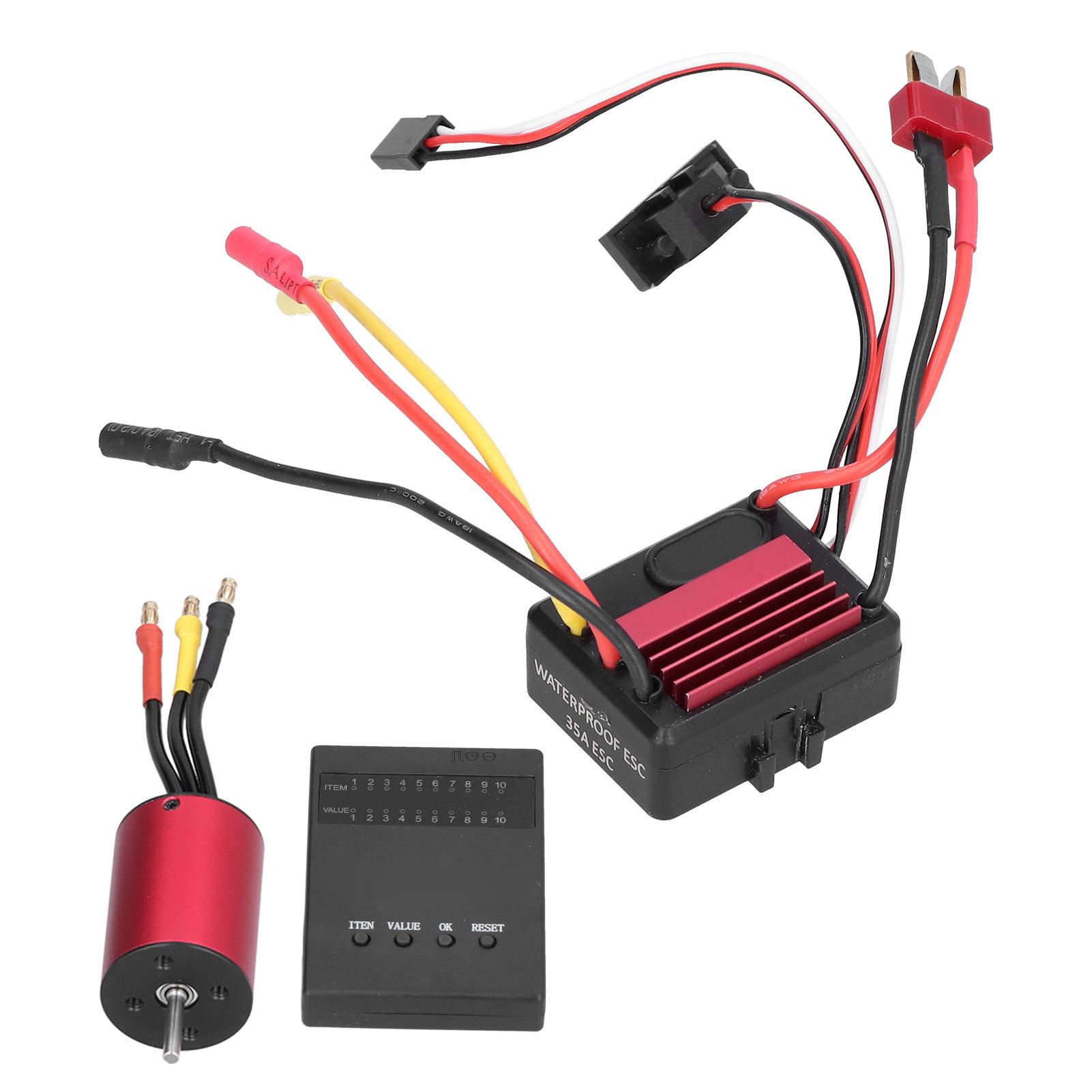 2838 4500KV 4P Brushless Motor 35A Brushless ESC+Programming Card for 114 RC Car
2838 4500KV 4P Brushless Motor 35A Brushless ESC+Programming Card for 114 RC Car