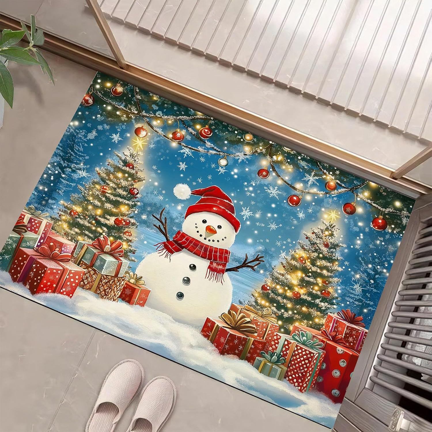 Green Christmas Welcome Doormat, Snowman Christmas Tree Gift Box Elements Home Decor Low-Profile Switch Rug Door Mat Floor Mat 60x90CM
Green Christmas Welcome Doormat, Snowman Christmas Tree Gift Box Elements Home Decor Low-Profile Switch Rug Door Mat Floor Mat 60x90CM