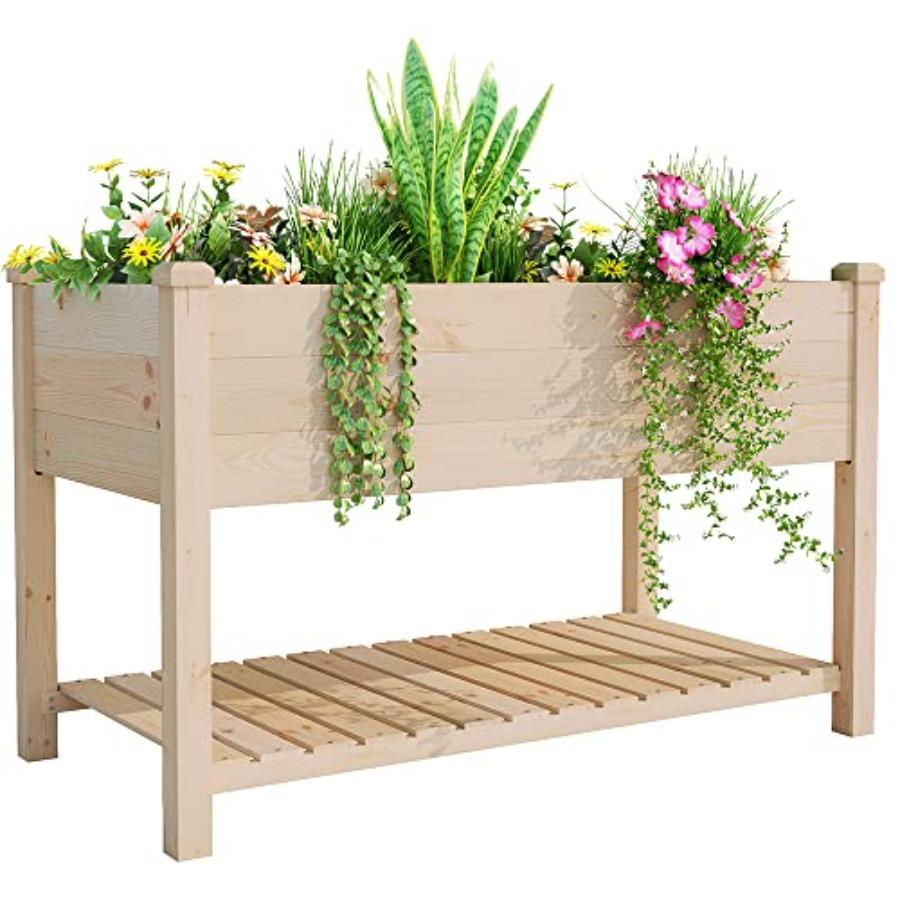 Outdoor Wood Raised Garden Bed Elevated Reinforced Large Planter Box with Storage Shelf for Vegetable Flower Backyard Patio Gar United States
Outdoor Wood Raised Garden Bed Elevated Reinforced Large Planter Box with Storage Shelf for Vegetable Flower Backyard Patio Gar United States
