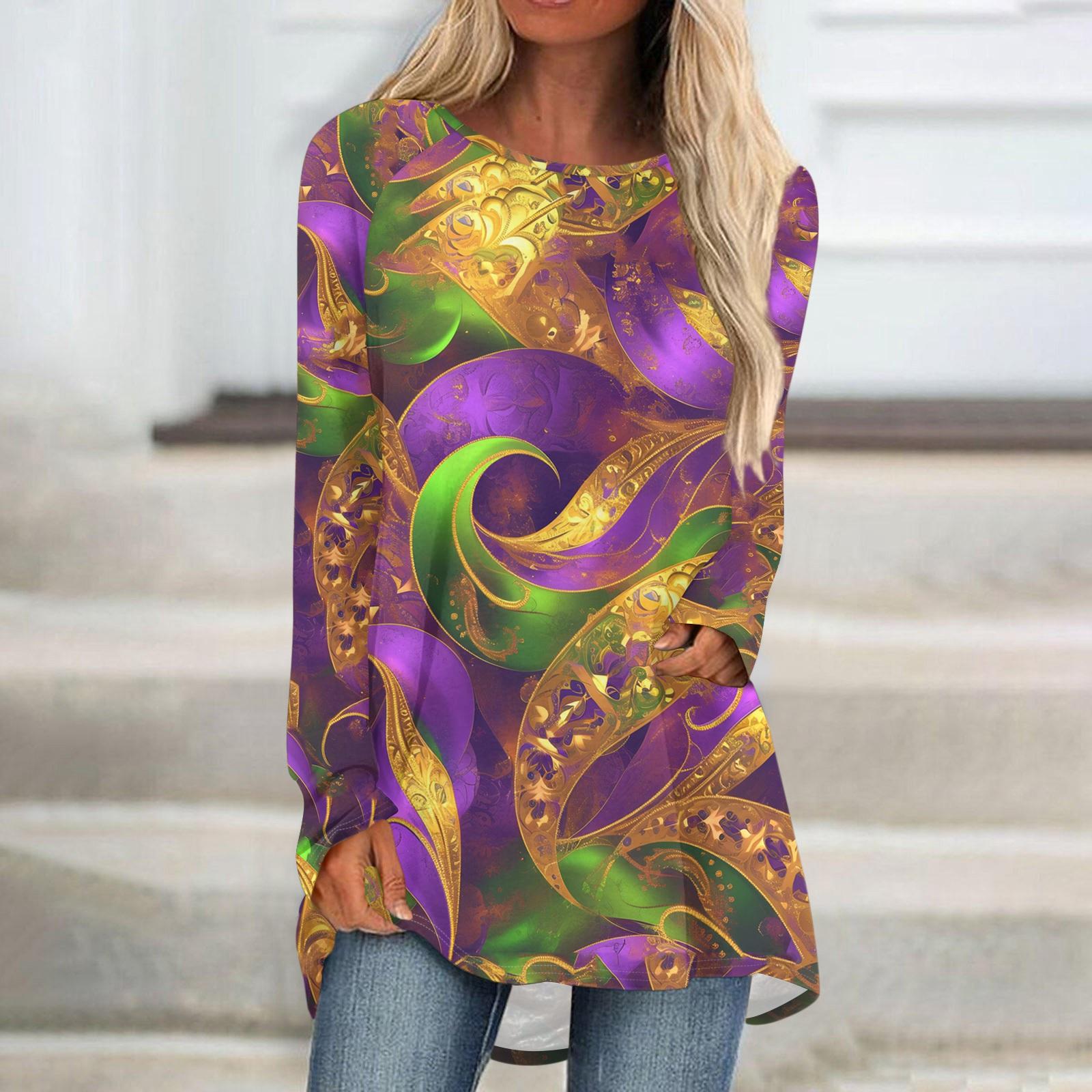 Женский модный пуловер с круглым вырезом, рукавами реглан и длинными рукавами, с карнавальным принтом, повседневный XL фиолетовый
Женский модный пуловер с круглым вырезом, рукавами реглан и длинными рукавами, с карнавальным принтом, повседневный XL фиолетовый