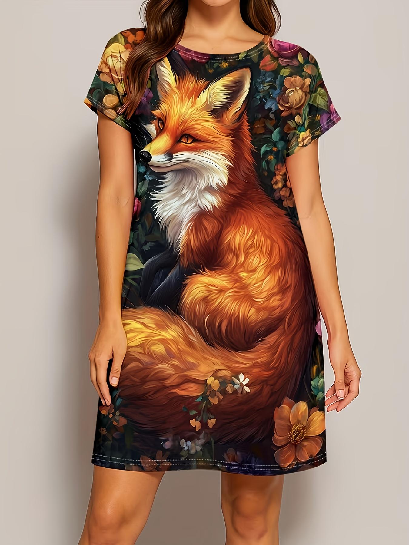 New Fox Print Nightgown with Floral Bushes in the Night. Fashionable and Modern. Loose and Elegant. Perfect for Weekend Relaxation at Home. Women s Sl 7XL дубильна кора
New Fox Print Nightgown with Floral Bushes in the Night. Fashionable and Modern. Loose and Elegant. Perfect for Weekend Relaxation at Home. Women s Sl 7XL дубильна кора