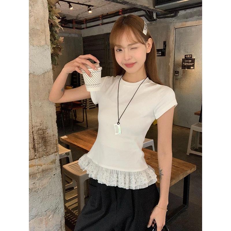 Women s Summer Trend: Sweet Lace Trim Round Neck Short Sleeve T-Shirt 2025 Extra Large
Women s Summer Trend: Sweet Lace Trim Round Neck Short Sleeve T-Shirt 2025 Extra Large