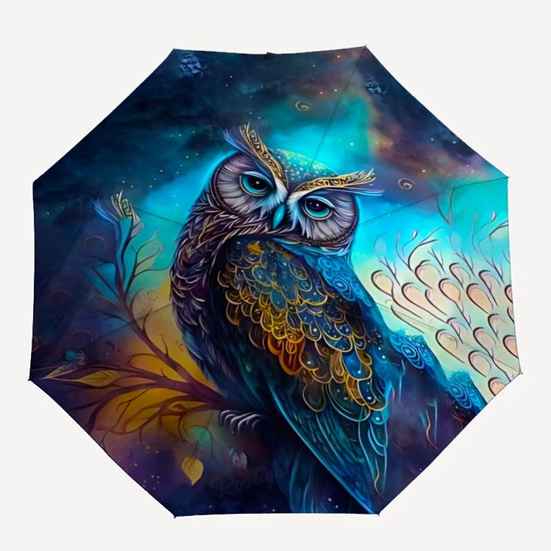 1pc Fantasy Owl Artwork Auto-Fold Umbrella with One-Touch Open/Close - 8 Reinforced Ribs for Windproof Stability, yy251118158
1pc Fantasy Owl Artwork Auto-Fold Umbrella with One-Touch Open/Close - 8 Reinforced Ribs for Windproof Stability, yy251118158