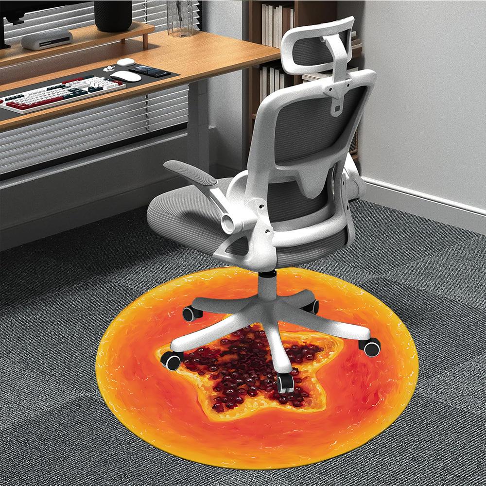 1pc Papaya Fruit Cut Chair Carpet for Office, Soft Comfortable Mat For Office, Living Room, Bedroom, Machine Washable Carpet yy251112170 80cm by 80cm
1pc Papaya Fruit Cut Chair Carpet for Office, Soft Comfortable Mat For Office, Living Room, Bedroom, Machine Washable Carpet yy251112170 80cm by 80cm