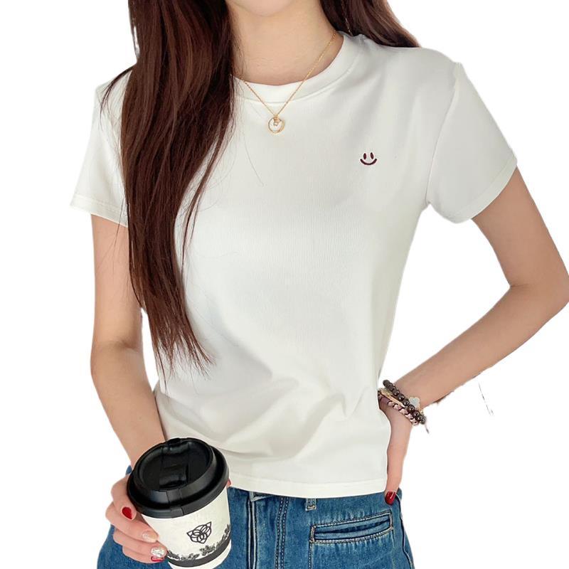 Crew Neck Cotton Short-sleeved T-shirt Women s Slim-fit Front Shoulder Top, New Summer White Foreign-style Bottoming Shirt Inside XL абрикосовий
Crew Neck Cotton Short-sleeved T-shirt Women s Slim-fit Front Shoulder Top, New Summer White Foreign-style Bottoming Shirt Inside XL абрикосовий