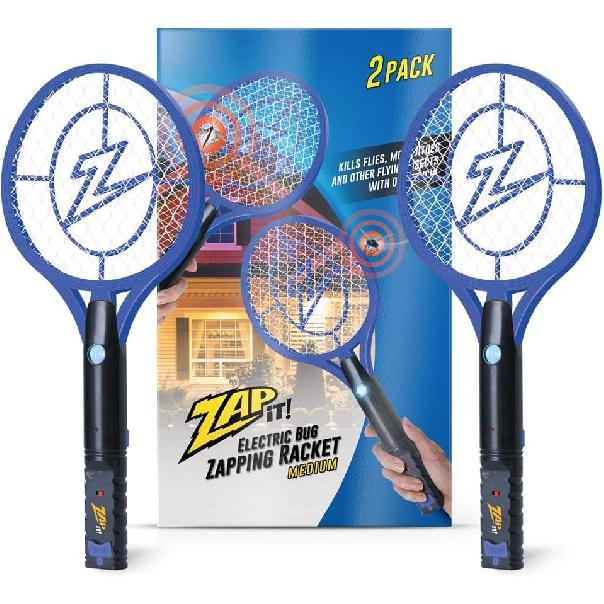 Zap It Bug Zapper — ракетка Fly Zapper — перезаряжаемая ракетка Bug Zapper, 4000 В, USB-кабель для зарядки, 2 шт.
Zap It Bug Zapper — ракетка Fly Zapper — перезаряжаемая ракетка Bug Zapper, 4000 В, USB-кабель для зарядки, 2 шт.