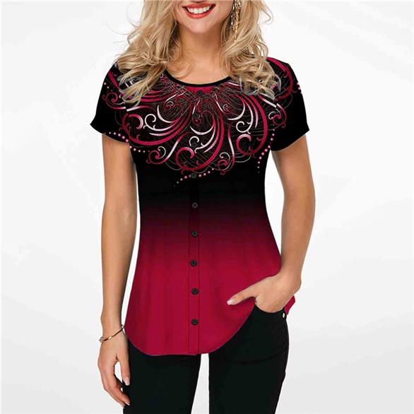 Женские повседневные футболки Топы с круглым вырезом на пуговицах с коротким рукавом Модная блузка с принтом Свободный летний топ L фиолетовый
Женские повседневные футболки Топы с круглым вырезом на пуговицах с коротким рукавом Модная блузка с принтом Свободный летний топ L фиолетовый