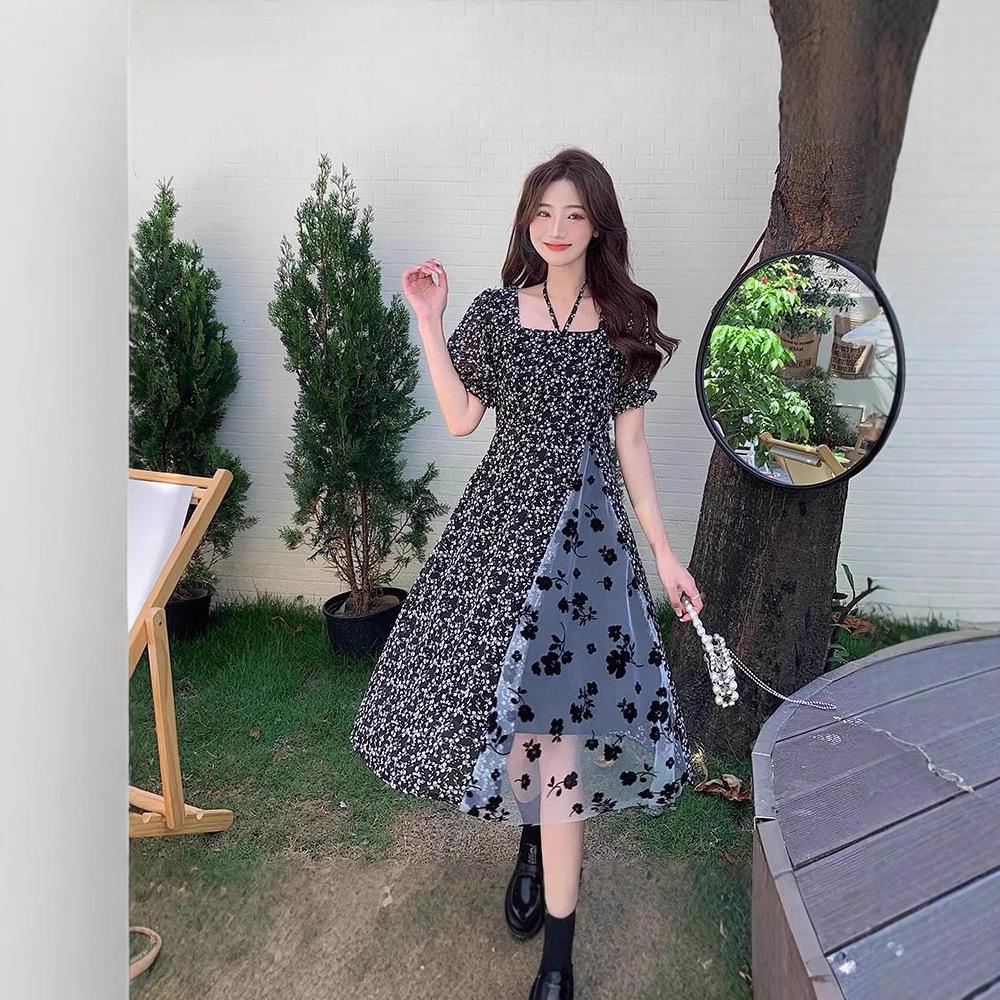 Летнее миди-платье из сетки в лоскутной технике с цветочным принтом для женщин M чёрный
Летнее миди-платье из сетки в лоскутной технике с цветочным принтом для женщин M чёрный