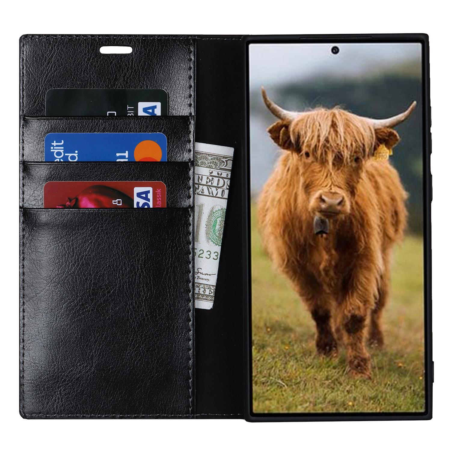For Samsung Galaxy S23 Ultra Case Crazy Horse Texture Split Leather Wallet Cover Black
For Samsung Galaxy S23 Ultra Case Crazy Horse Texture Split Leather Wallet Cover Black