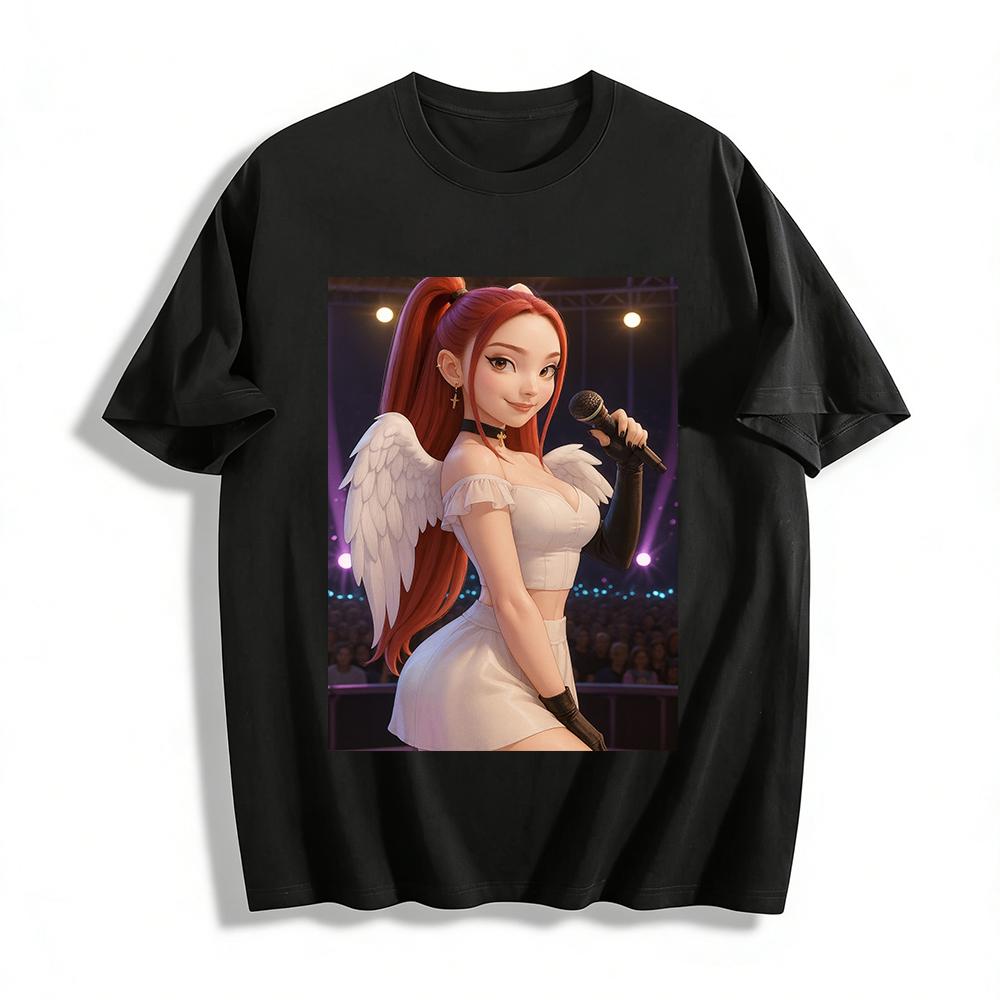Red-Haired Angel Singer Print Short-Sleeve Top Anime Stage Style Casual Unisex T-Shirt Pure cotton T-shirt 6XL
Red-Haired Angel Singer Print Short-Sleeve Top Anime Stage Style Casual Unisex T-Shirt Pure cotton T-shirt 6XL
