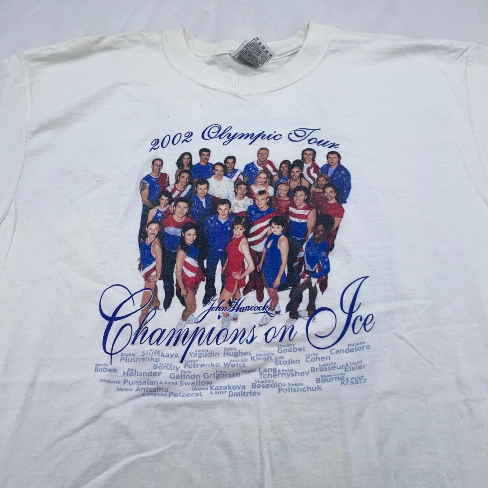 vintage 2002 OLYMPIC TOUR JOHN HANCOCK CHAMPIONS ON ICE T-Shirt L/XL 4XL
vintage 2002 OLYMPIC TOUR JOHN HANCOCK CHAMPIONS ON ICE T-Shirt L/XL 4XL