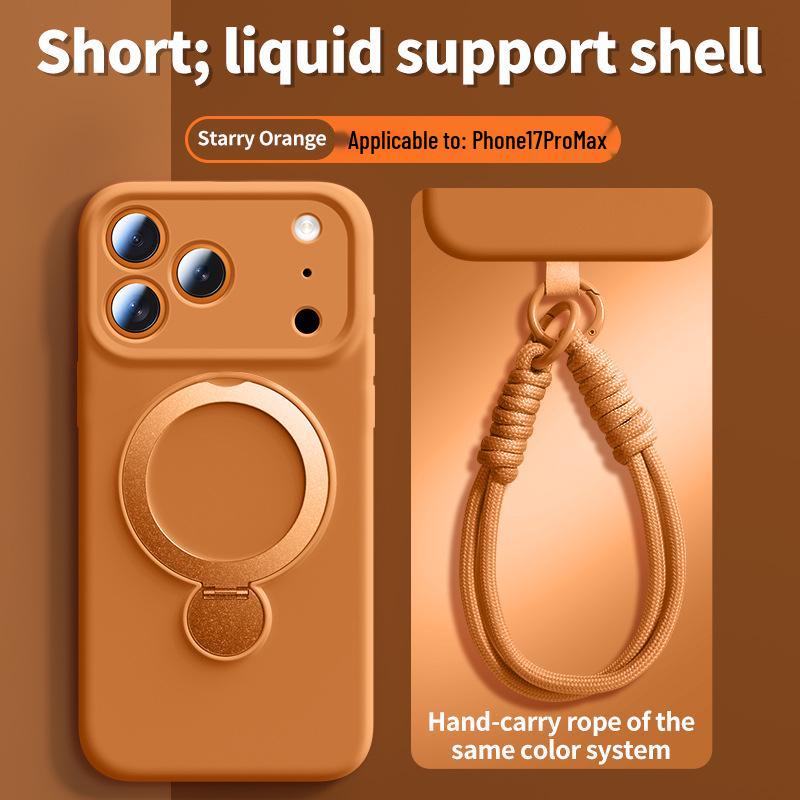 Rotating Liquid Silicone Stand Case with Magnetic Wrist Lanyard for iPhone 17 Pro Max iPhone 16
Rotating Liquid Silicone Stand Case with Magnetic Wrist Lanyard for iPhone 17 Pro Max iPhone 16