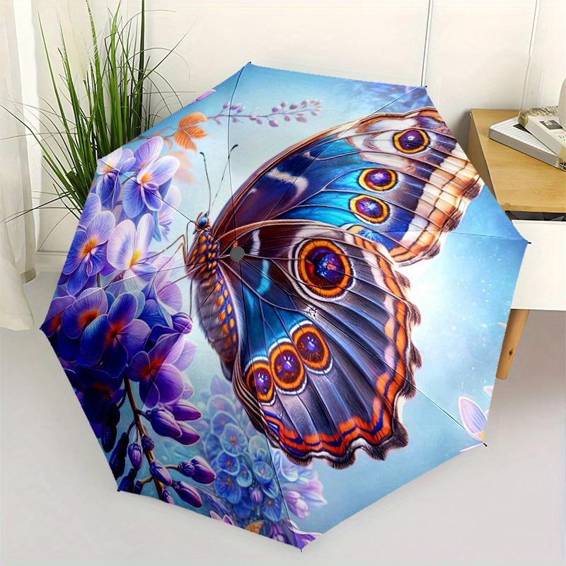 1pc Automatic Open/Close Folding Umbrella with Butterfly & Floral Design - Lightweight Retractable Travel Umbrella with 8-Rib (as the picture,Iron&8K)
1pc Automatic Open/Close Folding Umbrella with Butterfly & Floral Design - Lightweight Retractable Travel Umbrella with 8-Rib (as the picture,Iron&8K)