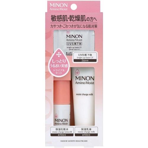 Minon Amino Moist Sensitive/Dry Skin Line Trial Set Lotion 20mL/Milk 20g/Bright Up Base UV 0.5g x 2 packets
Minon Amino Moist Sensitive/Dry Skin Line Trial Set Lotion 20mL/Milk 20g/Bright Up Base UV 0.5g x 2 packets