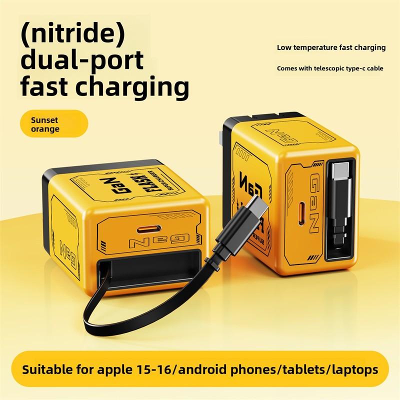 2In1 GaN Charger Scalable 120W Max Fast Charger Module With Type C USB Ports Lot помаранчевий
2In1 GaN Charger Scalable 120W Max Fast Charger Module With Type C USB Ports Lot помаранчевий