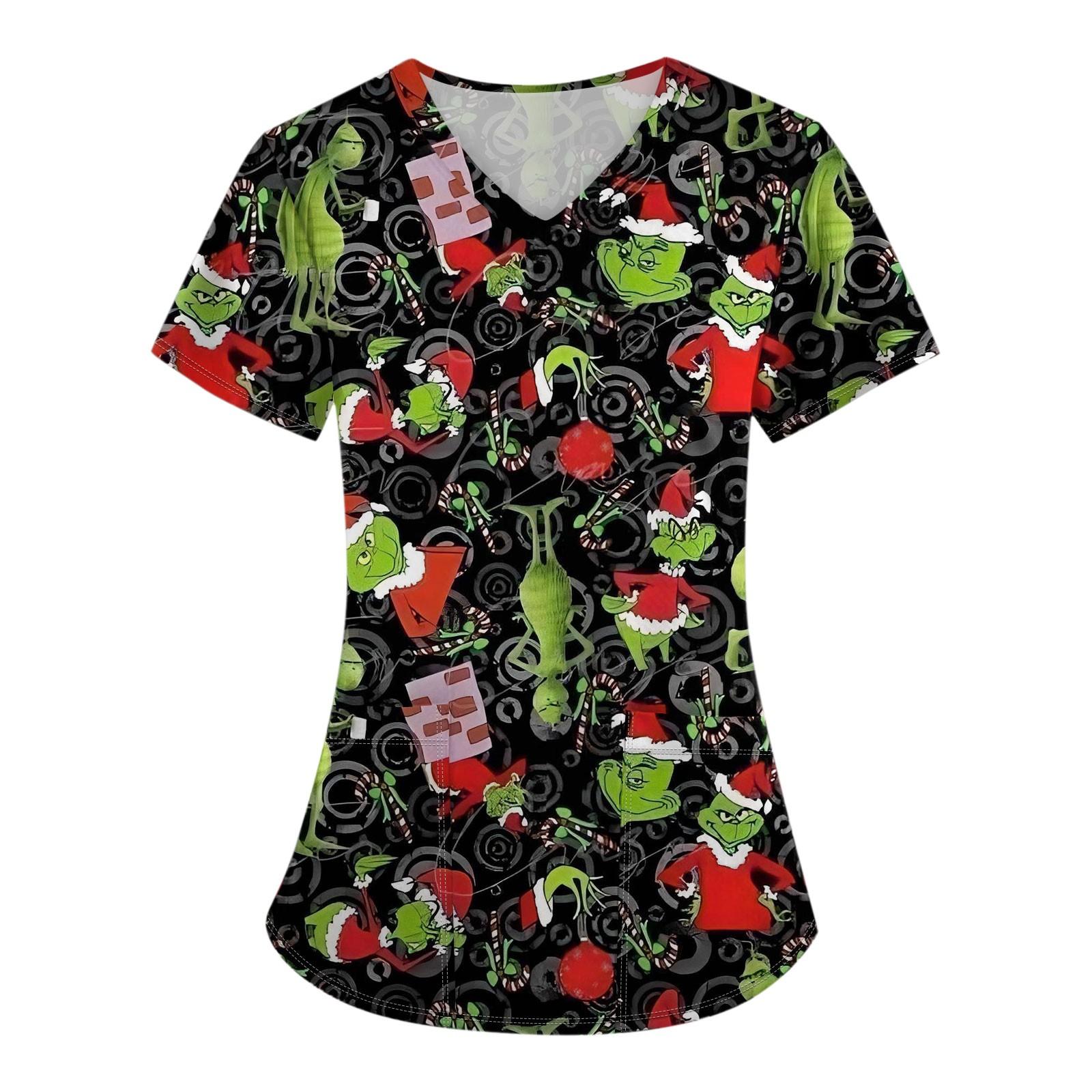 Жіноча верхня частина з кишеньковим принтом з V-подібним вирізом і хрестом з коротким рукавом XXXXXL
Жіноча верхня частина з кишеньковим принтом з V-подібним вирізом і хрестом з коротким рукавом XXXXXL