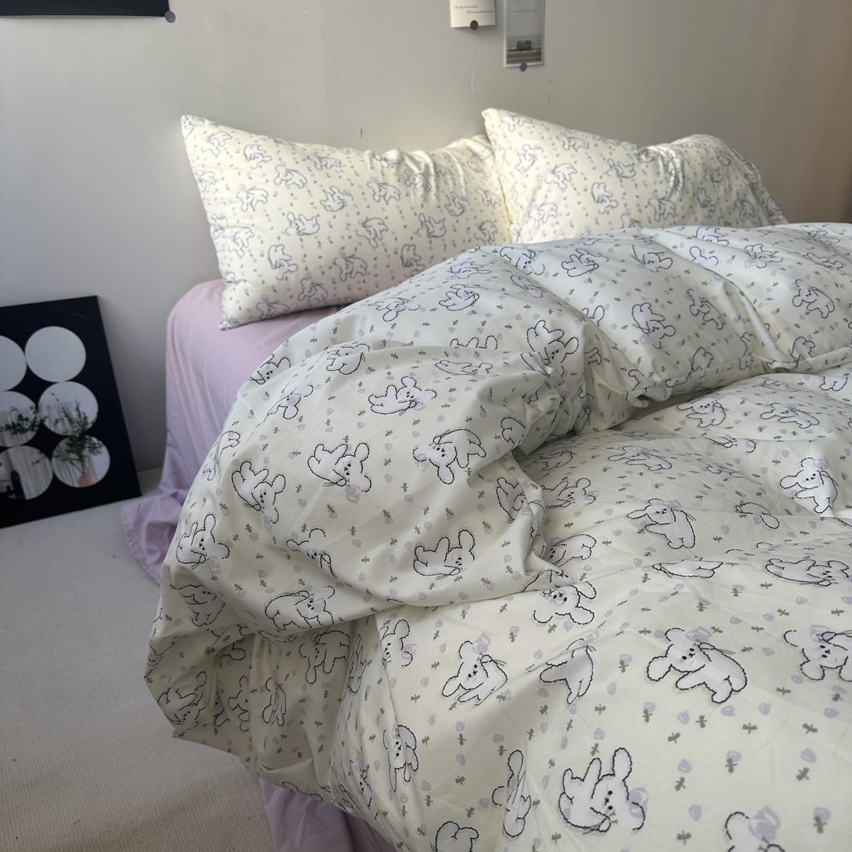 Комплект постельного белья Ins Style Ультрамягкий стираный хлопковый плюшевый мишка из четырех предметов, пододеяльник, простыня, комплект простыней для общежития 150x200 3pcs
Комплект постельного белья Ins Style Ультрамягкий стираный хлопковый плюшевый мишка из четырех предметов, пододеяльник, простыня, комплект простыней для общежития 150x200 3pcs