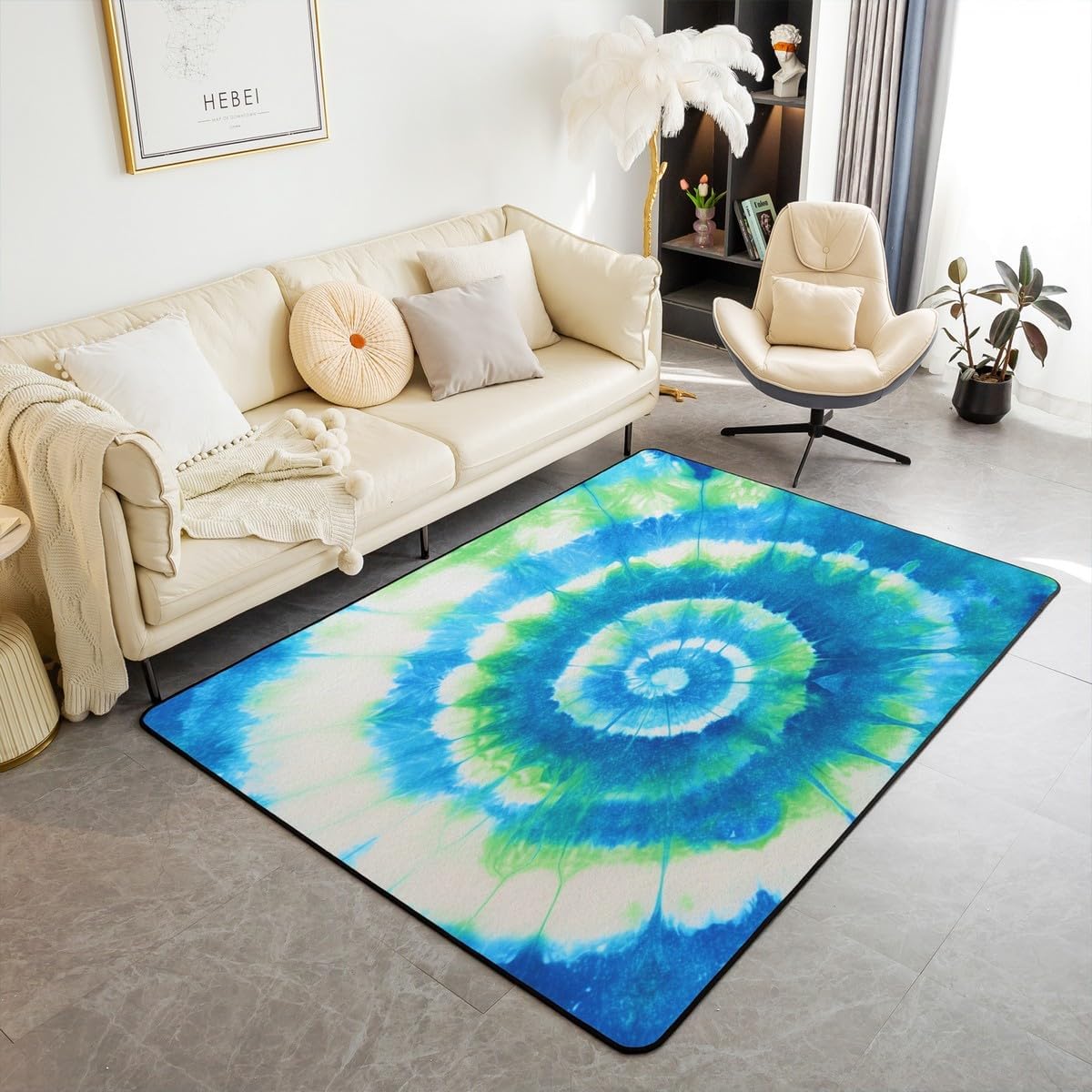 Boho Tie Dye Area Rug for Living Room and Bedroom, Trippy Swirl Hippie Carpet, Soft Bohemian Gypsy Floor Mat 50cm x 80cm
Boho Tie Dye Area Rug for Living Room and Bedroom, Trippy Swirl Hippie Carpet, Soft Bohemian Gypsy Floor Mat 50cm x 80cm