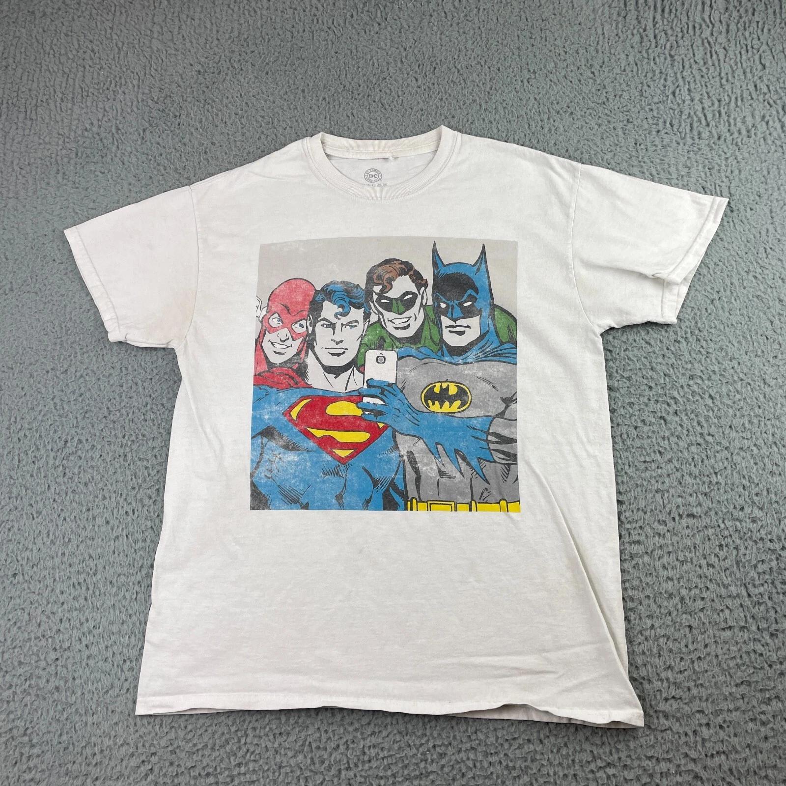 DC Justice League Selfie Shirt Mens Medium White Short Sleeve Cotton L
DC Justice League Selfie Shirt Mens Medium White Short Sleeve Cotton L