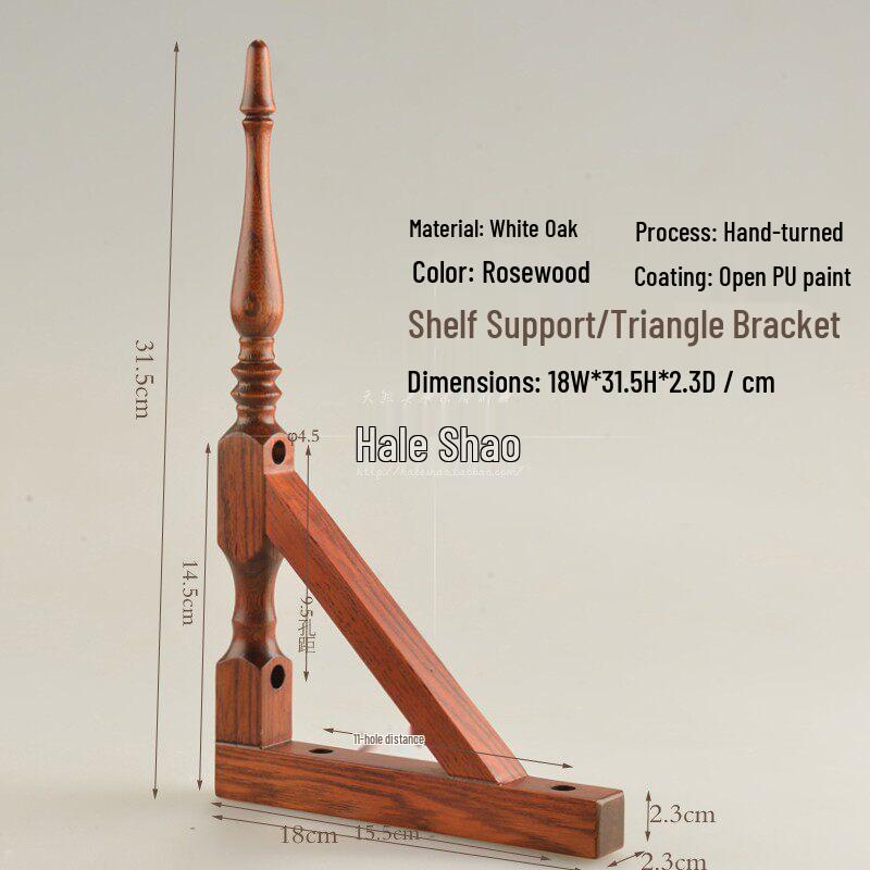 Wooden Wall-Mounted Triangle Shelf Bracket - Solid Wood Support for Storage and Layer Board
Wooden Wall-Mounted Triangle Shelf Bracket - Solid Wood Support for Storage and Layer Board