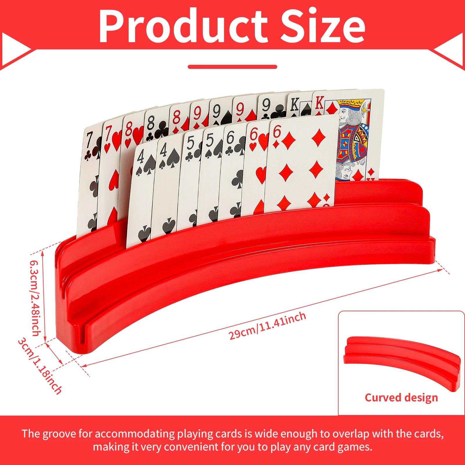 4Pcs Plastic Curved Playing Cards Holder Non Slip Hand Free Lazy Poker Base Stand Party Cards Games Accessories For Children
4Pcs Plastic Curved Playing Cards Holder Non Slip Hand Free Lazy Poker Base Stand Party Cards Games Accessories For Children