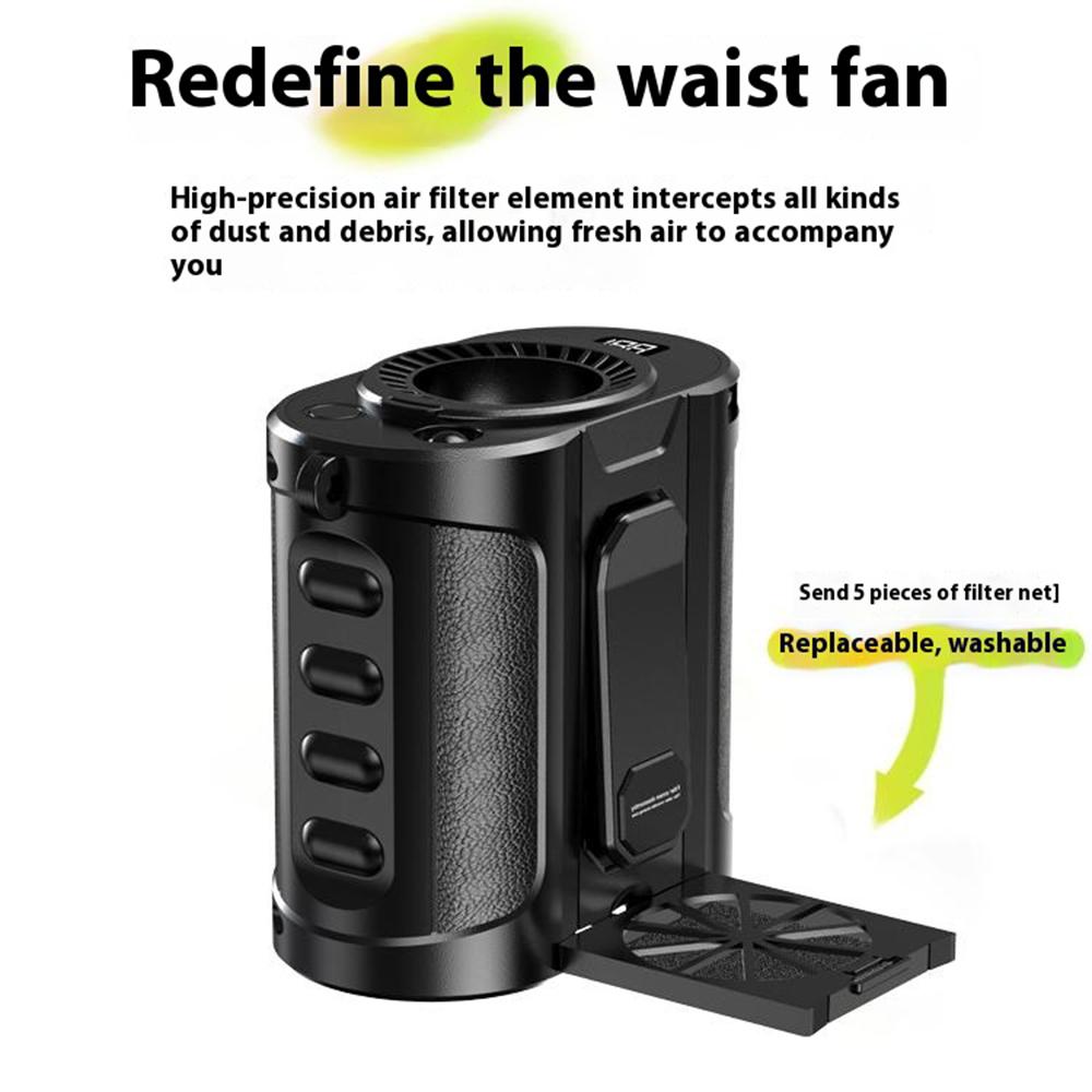 G20 Portable Waist Fan Rechargeable 5 Speed Adjustable LED Flashlight Power Bank Belt Fans for Hiking,Riding A
G20 Portable Waist Fan Rechargeable 5 Speed Adjustable LED Flashlight Power Bank Belt Fans for Hiking,Riding A