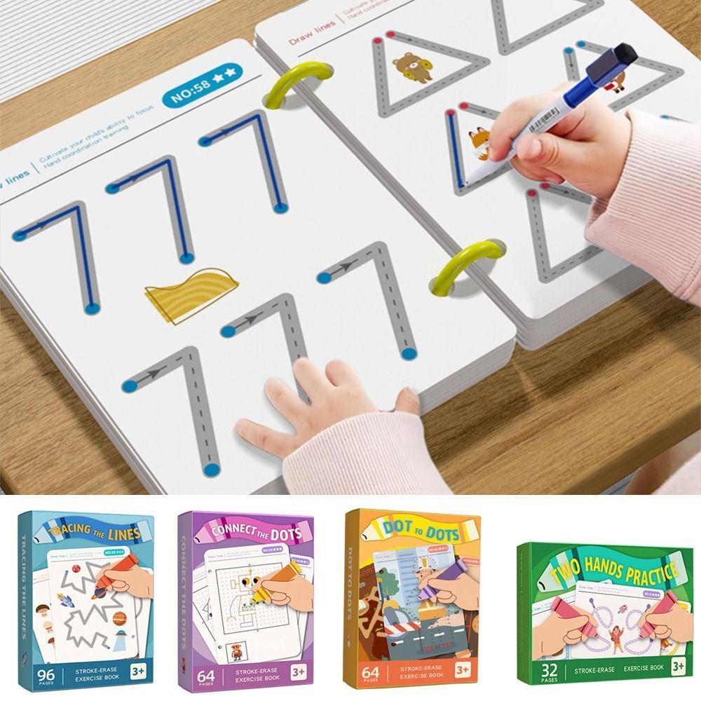 Erasable Pen Control Training Card Number Pattern Pen Control Practice Book Kindergarden left&right
Erasable Pen Control Training Card Number Pattern Pen Control Practice Book Kindergarden left&right
